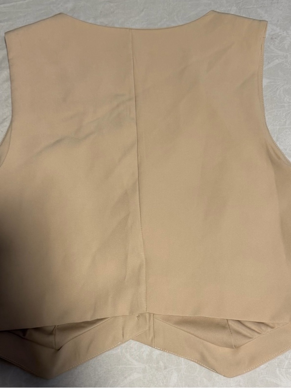 Madden NYC Beige Button Front Vest - Picture 3 of 3